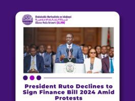 President Ruto Declines to Sign Finance Bill 2024 Amid Protests