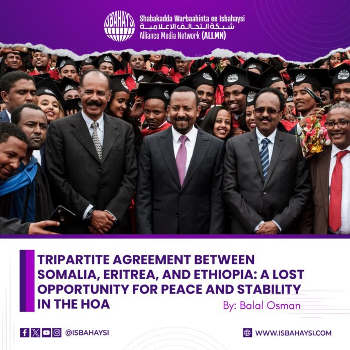 TRIPARTITE AGREEMENT BETWEEN SOMALIA, ERITREA, AND ETHIOPIA: A LOST OPPORTUNITY FOR PEACE AND STABILITY IN THE HOA