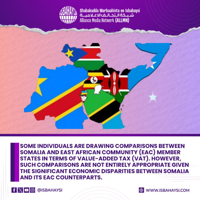 Sales Tax in Somalia doesn't have the same impact in EAC nations