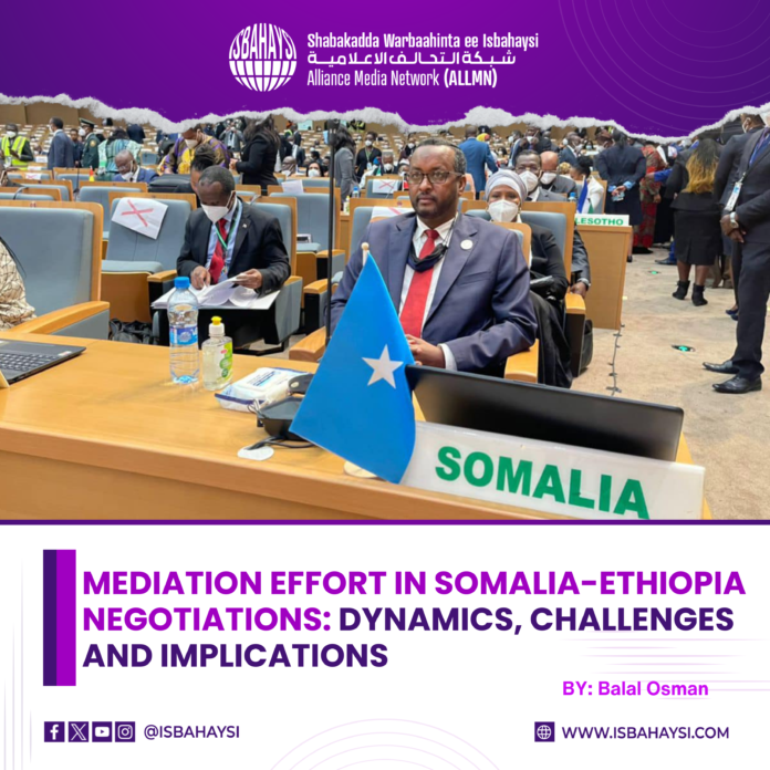 Mediation Effort in Somalia-Ethiopia Negotiations: Dynamics, Challenges and Implications